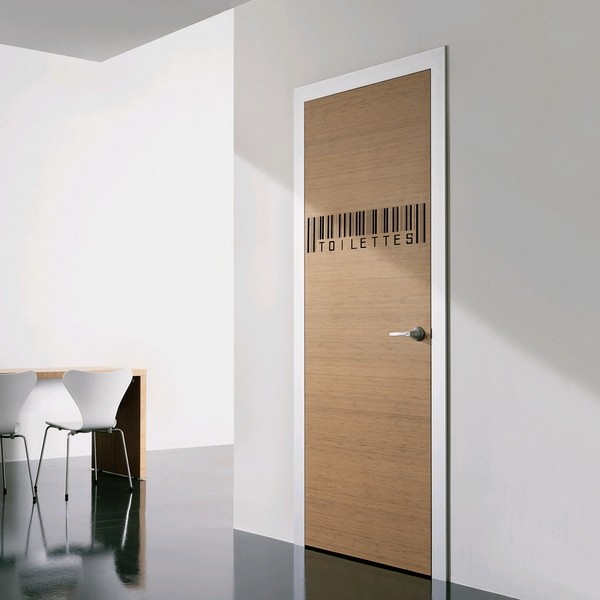 Exemple de stickers muraux: Toilettes Code  barres